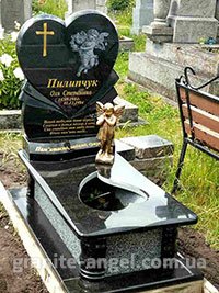 Дитячий пам'ятник з букінського граніту розмір 76х126 львів